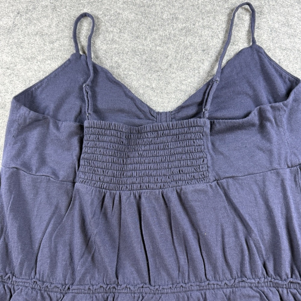American Eagle Outfitters Tiered Dress Womens XL Ruffles Navy Blue Boho Cottage - Picture 10 of 13